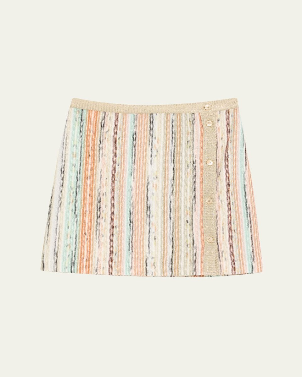 Striped Multicolor Mini Skirt